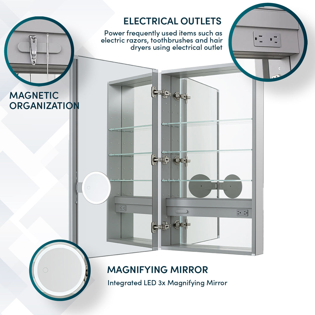 Royale 24" x 40" Left Hinge Medicine Cabinet