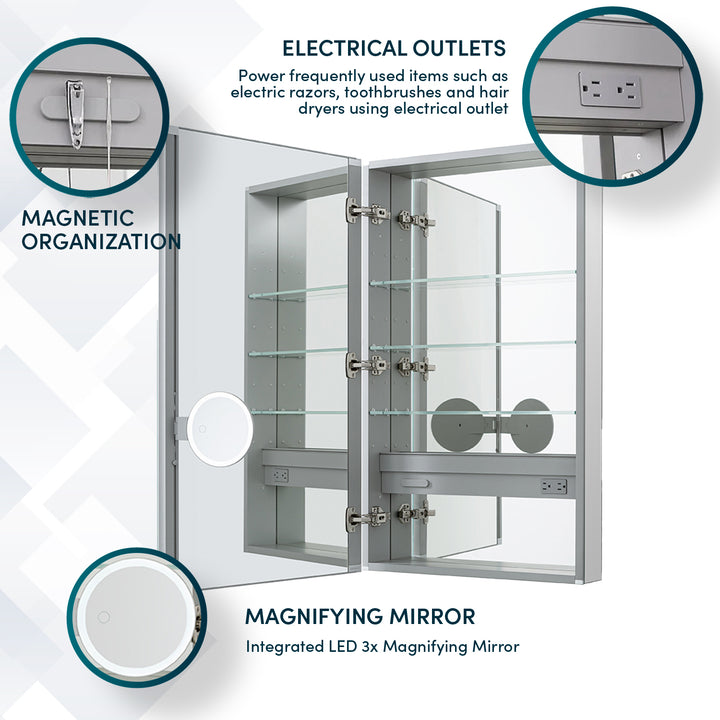 Royale 24" x 40" Left Hinge Medicine Cabinet