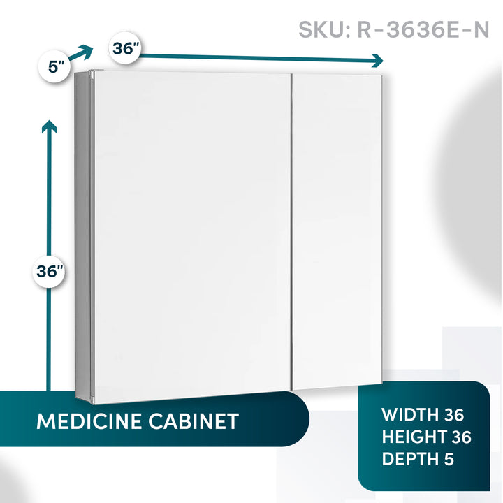 Royale 36" x 36" Double Door Medicine Cabinet