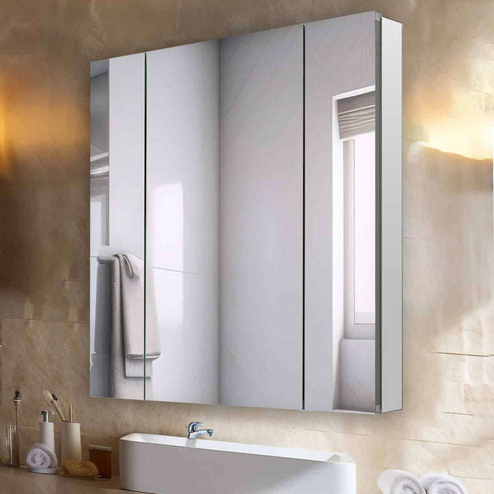 Royale 40" x 36" Triple Door LED Medicine Cabinet | ANVE Kitchen &amp; Bath