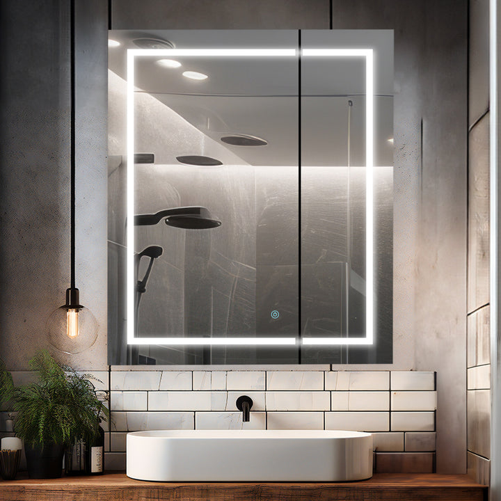 Royale Basic Q 30" x 30" Double Door LED Medicine Cabinet