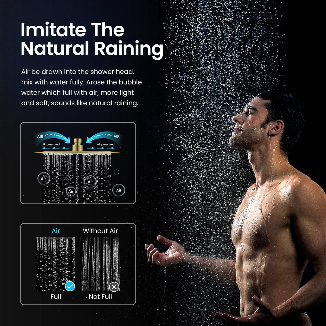Quadra 10" Ultra-Thin Metal Rain Shower Head