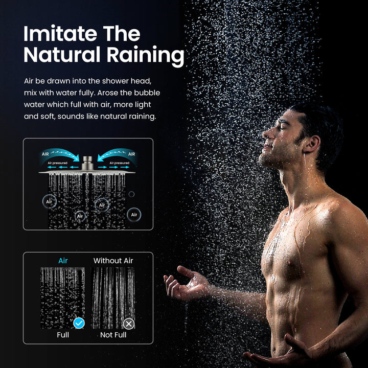 Halo 12" Metal Ultra-Thin Profile Rain Shower Head