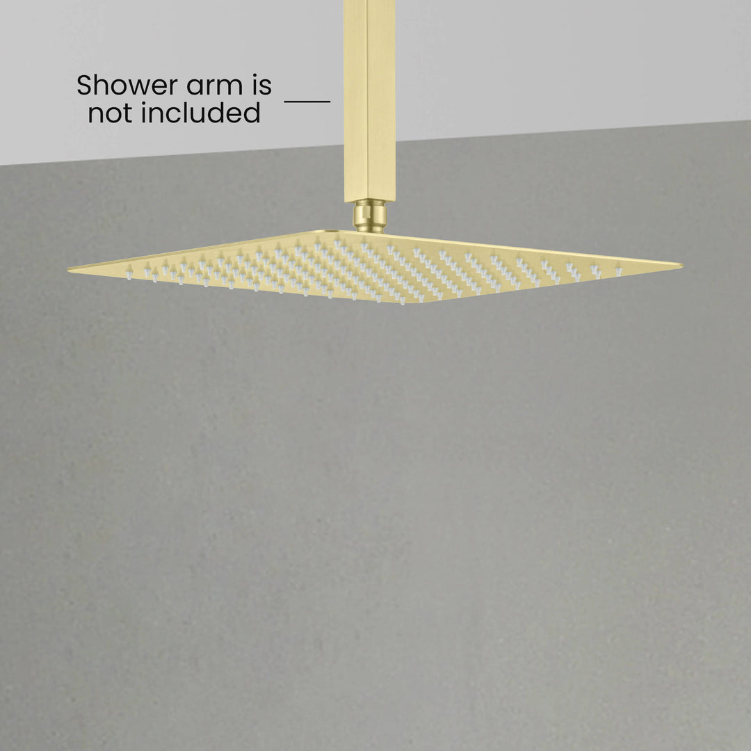 Quadra 12" Ultra-Thin Metal Rain Shower Head