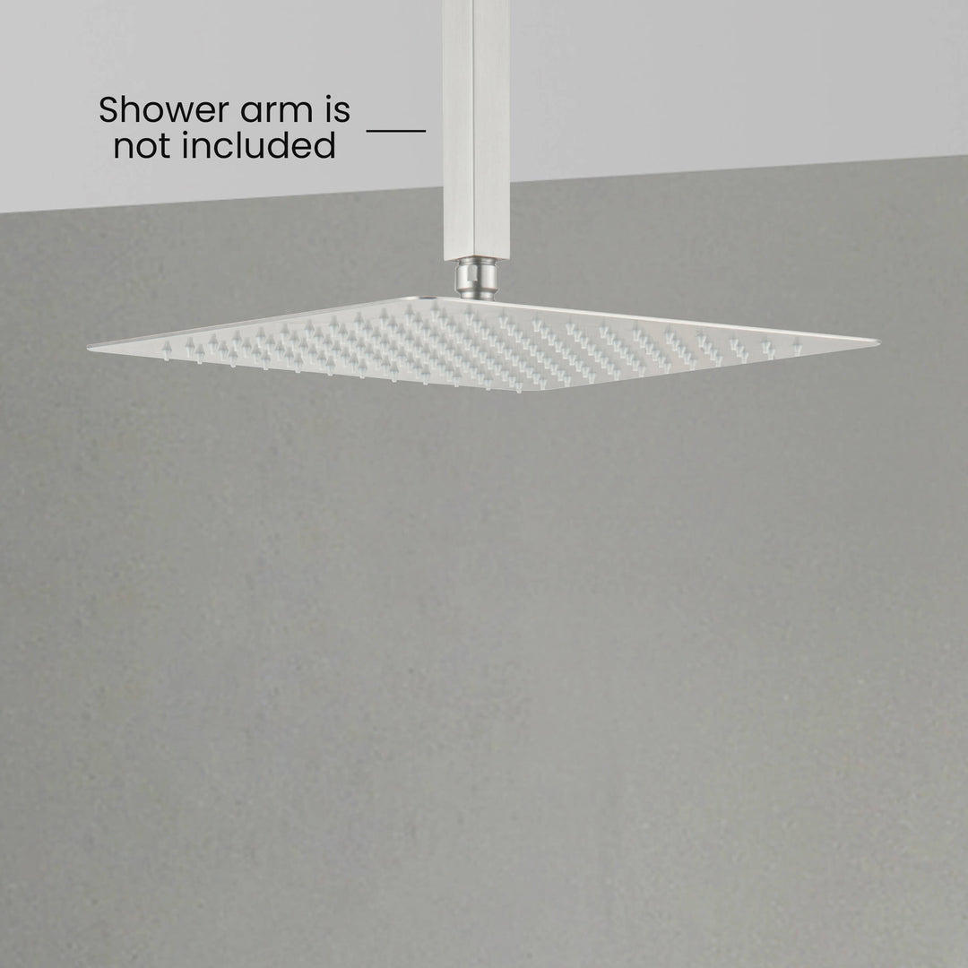 Quadra 12" Ultra-Thin Metal Rain Shower Head