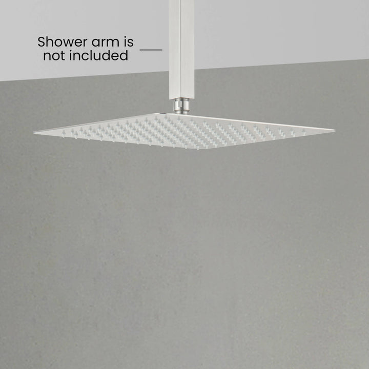 Quadra 12" Ultra-Thin Metal Rain Shower Head
