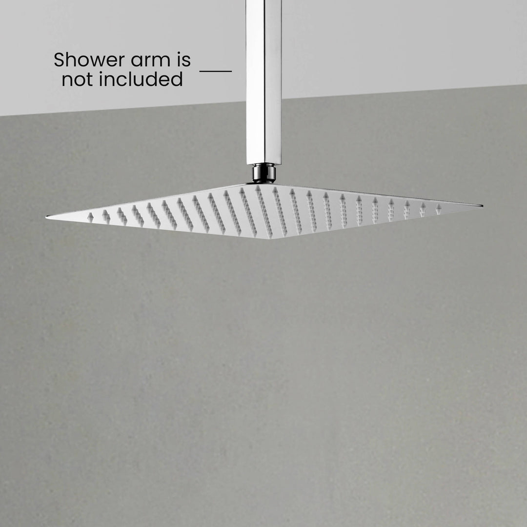 Quadra 12" Ultra-Thin Metal Rain Shower Head