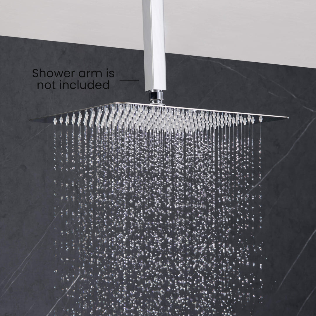Quadra 12" Ultra-Thin Metal Rain Shower Head