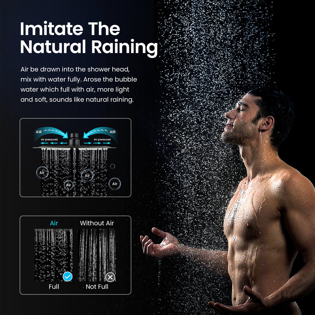 Quadra 12" Ultra-Thin Metal Rain Shower Head