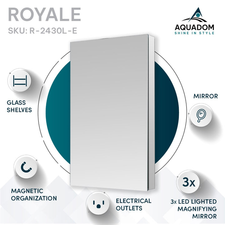 Royale 24" x 30" Recessed Medicine Cabinet