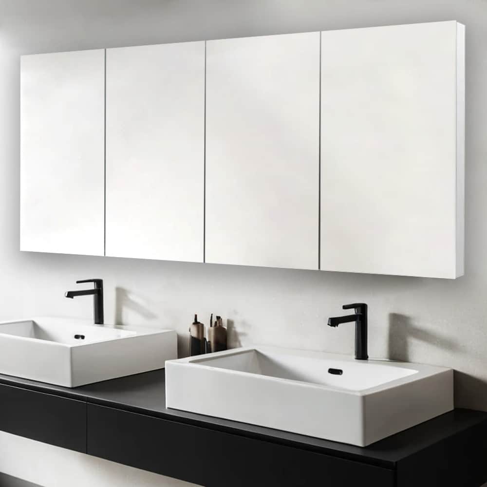 Royale 72" x 36" Four Door LED Medicine Cabinet | ANVE Kitchen & Bath