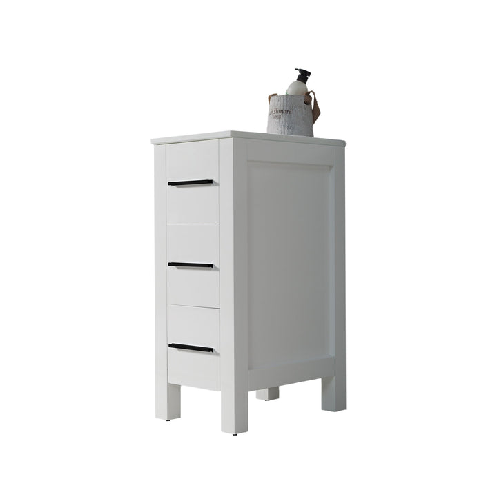 Sydney 12" Solid Wood Side Cabinet with Soft-Close Drawers