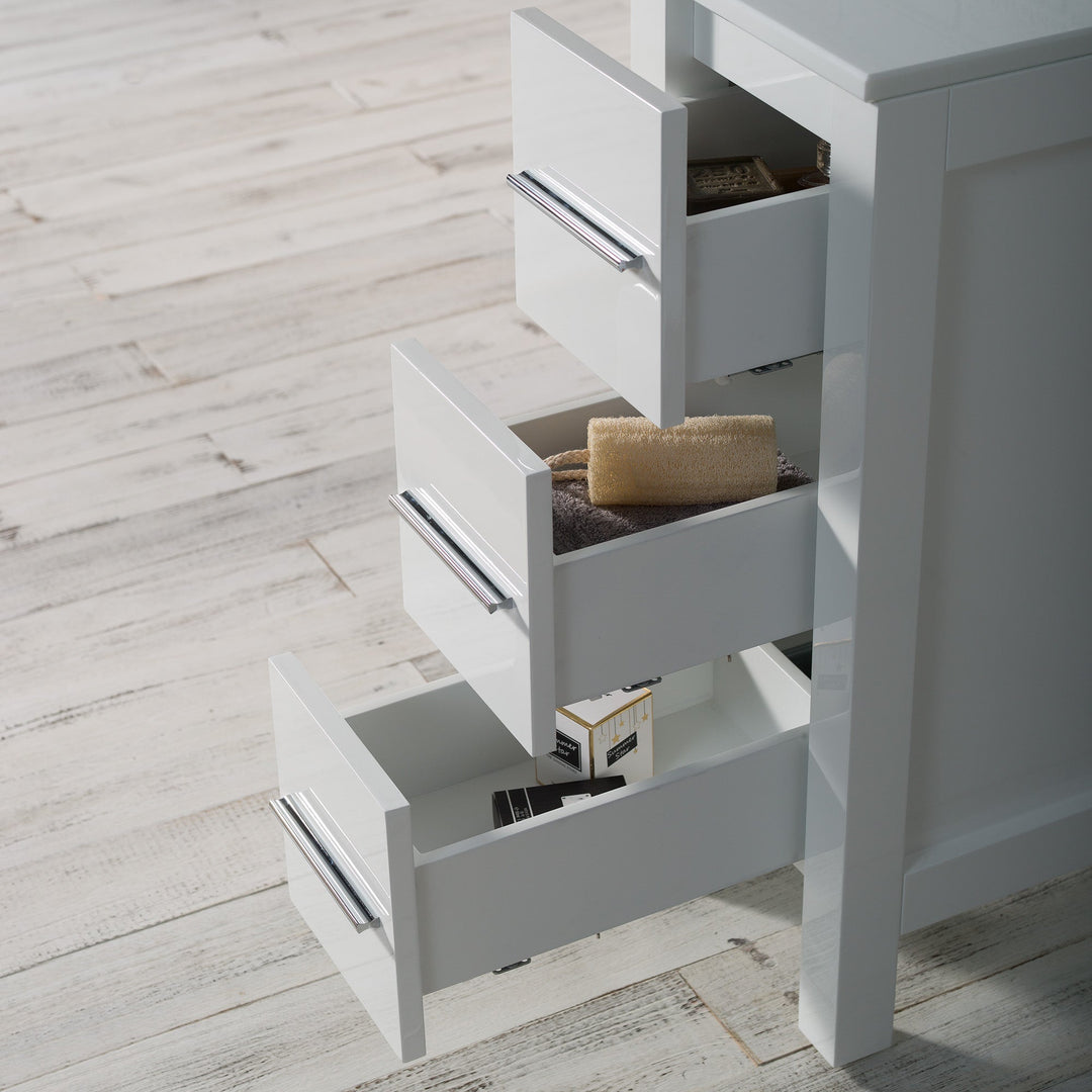 Sydney 12" Solid Wood Side Cabinet with Soft-Close Drawers