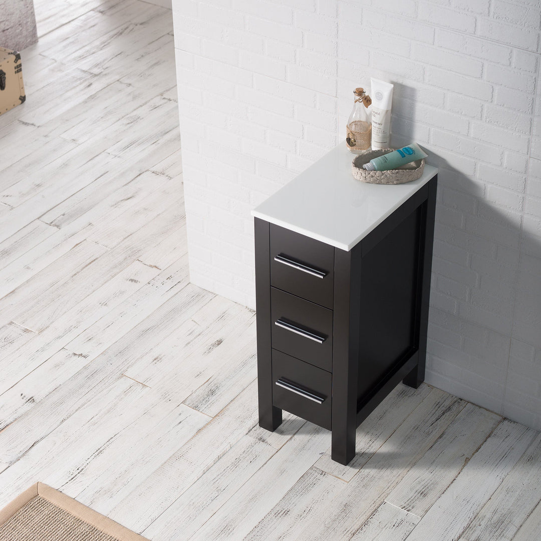 Sydney 12" Solid Wood Side Cabinet with Soft-Close Drawers