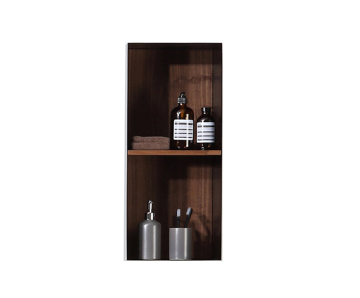 Shadow 12" Wall-Mounted Bathroom Side Cabinet in Walnut | ANVE Kitchen &amp; Bath