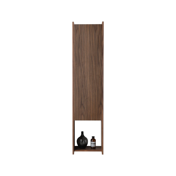VIVT 13" Wall-Mounted Bathroom Side Cabinet in Walnut | ANVE Kitchen &amp; Bath