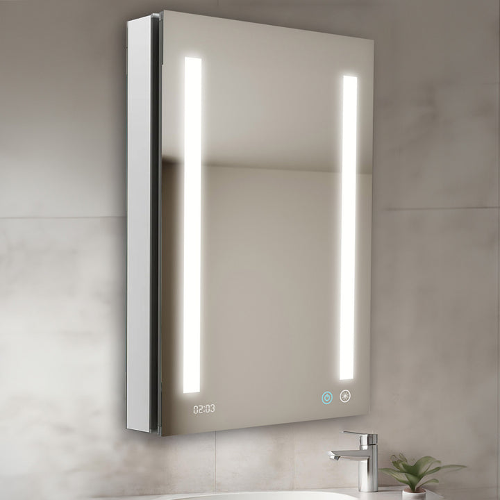 Signature Royale 24" x 40" Left Hinge LED Medicine Cabinet | ANVE Kitchen &amp; Bath