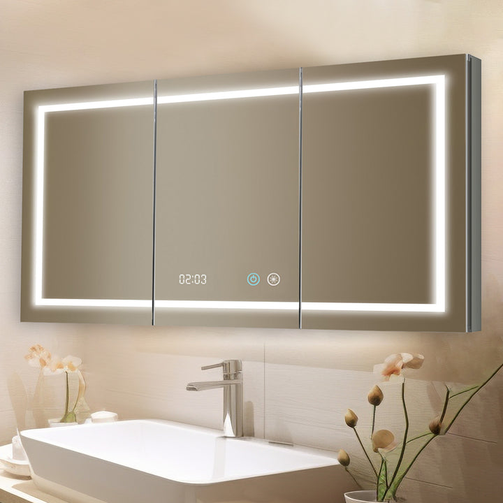 Signature Royale 60" x 30" Triple Door LED Medicine Cabinet