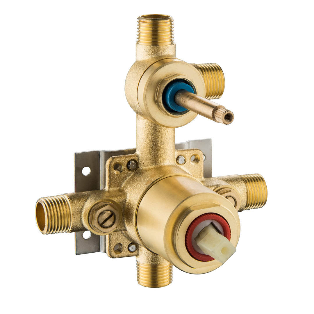 3-Function Pressure-Balance Shower Rough-In Valve with Cartridge | ANVE Kitchen & Bath