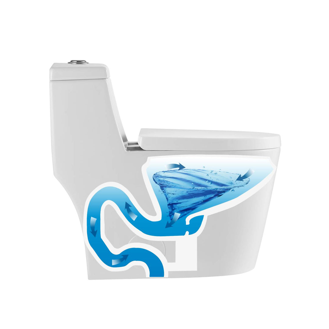 T9 One-Piece Toilet, 1.1/1.6 GPF Dual-Flush in 05
