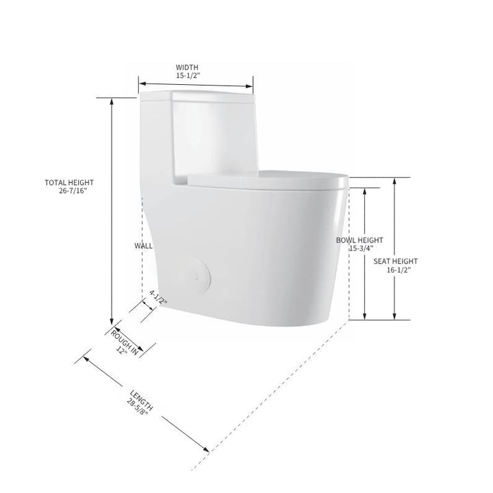 T9 One-Piece Toilet, 1.1/1.6 GPF Dual-Flush in 05