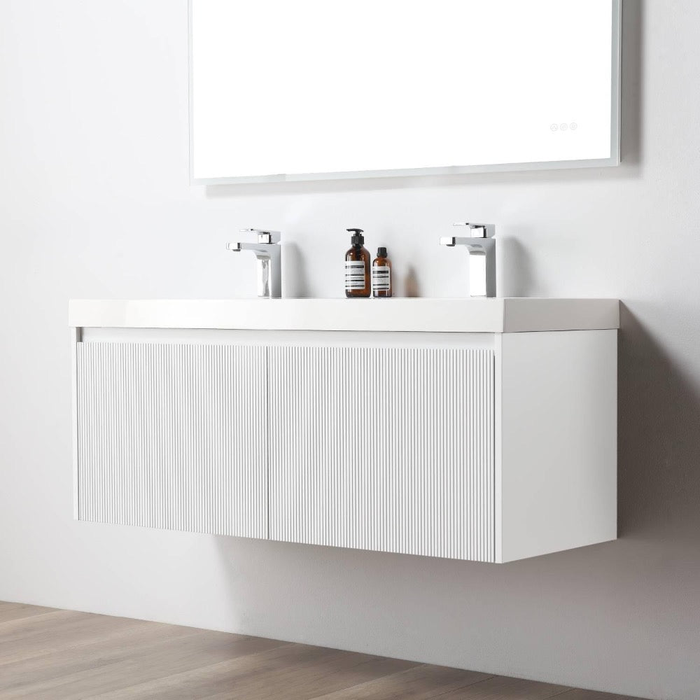 Positano Wall-Mounted Bathroom Vanity | ANVE Kitchen & Bath