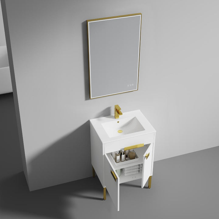 Bari Freestanding Single Sink Bathroom Vanity