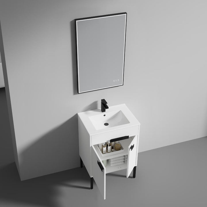 Bari Freestanding Single Sink Bathroom Vanity
