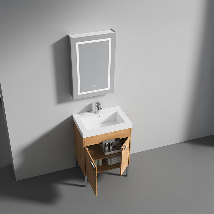 Bari Freestanding Single Sink Bathroom Vanity