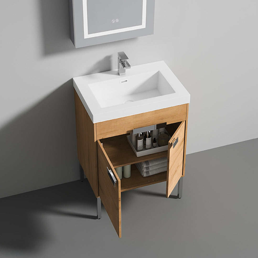 Bari Freestanding Single Sink Bathroom Vanity