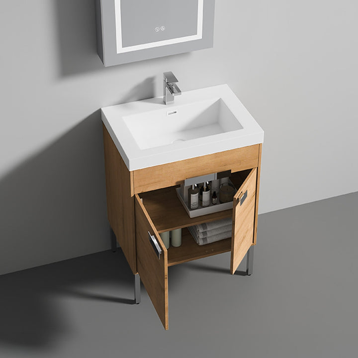 Bari Freestanding Single Sink Bathroom Vanity