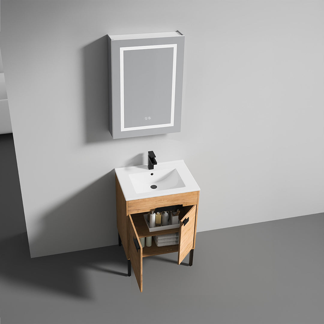Bari Freestanding Single Sink Bathroom Vanity
