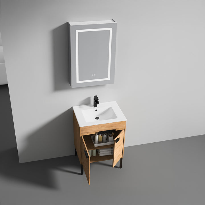 Bari Freestanding Single Sink Bathroom Vanity