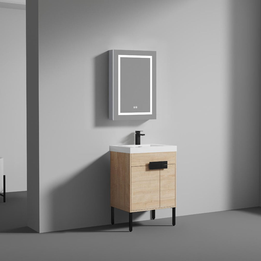 Bari Freestanding Single Sink Bathroom Vanity