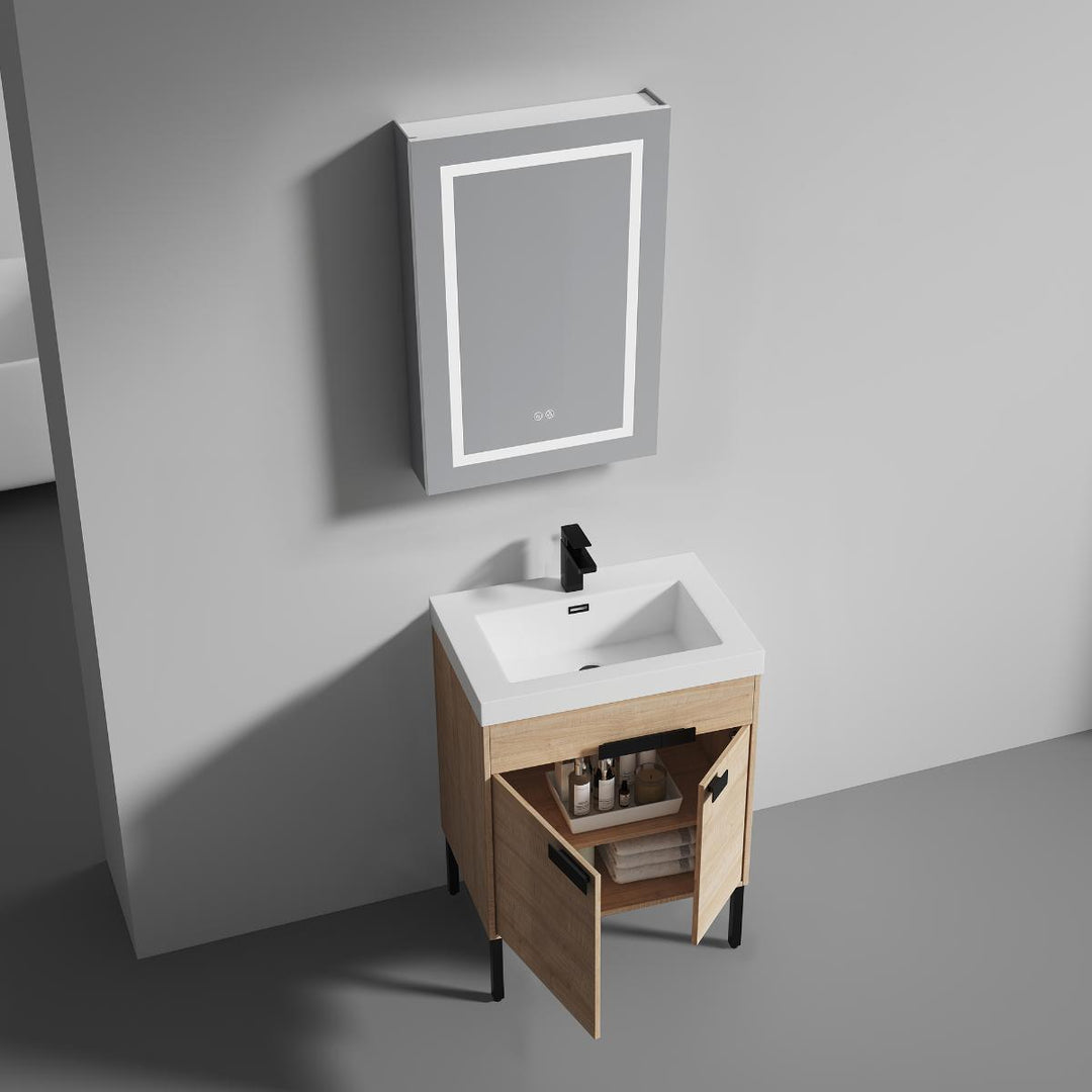 Bari Freestanding Single Sink Bathroom Vanity