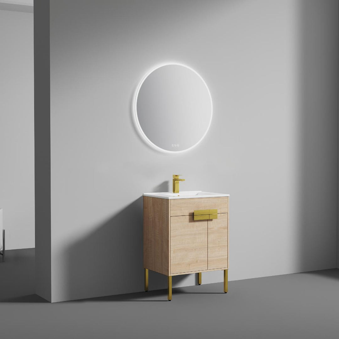 Bari Freestanding Single Sink Bathroom Vanity