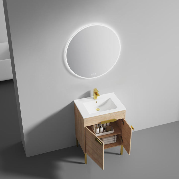 Bari Freestanding Single Sink Bathroom Vanity