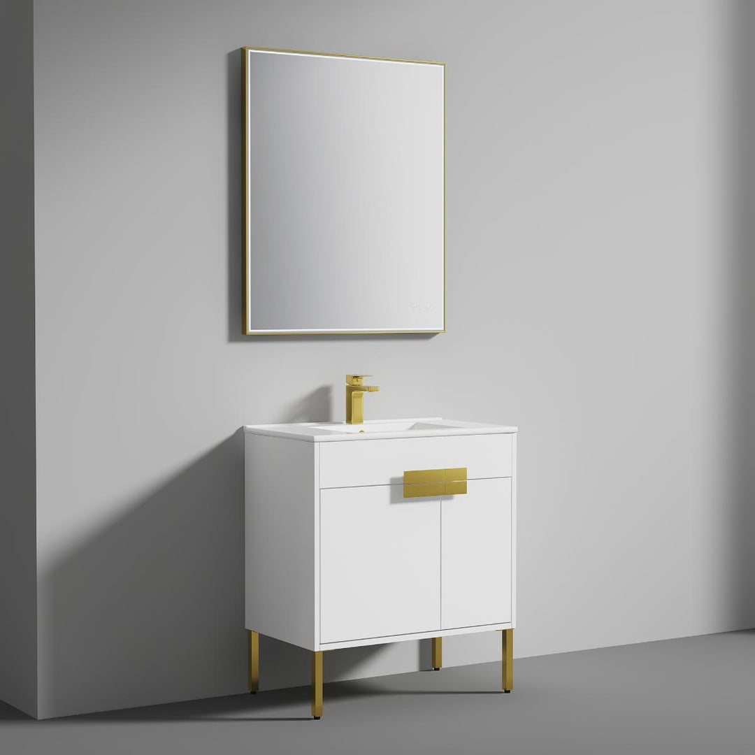 Bari Freestanding Single Sink Bathroom Vanity