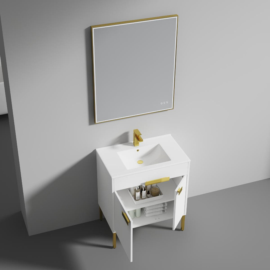 Bari Freestanding Single Sink Bathroom Vanity