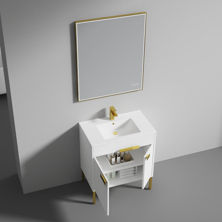 Bari Freestanding Single Sink Bathroom Vanity