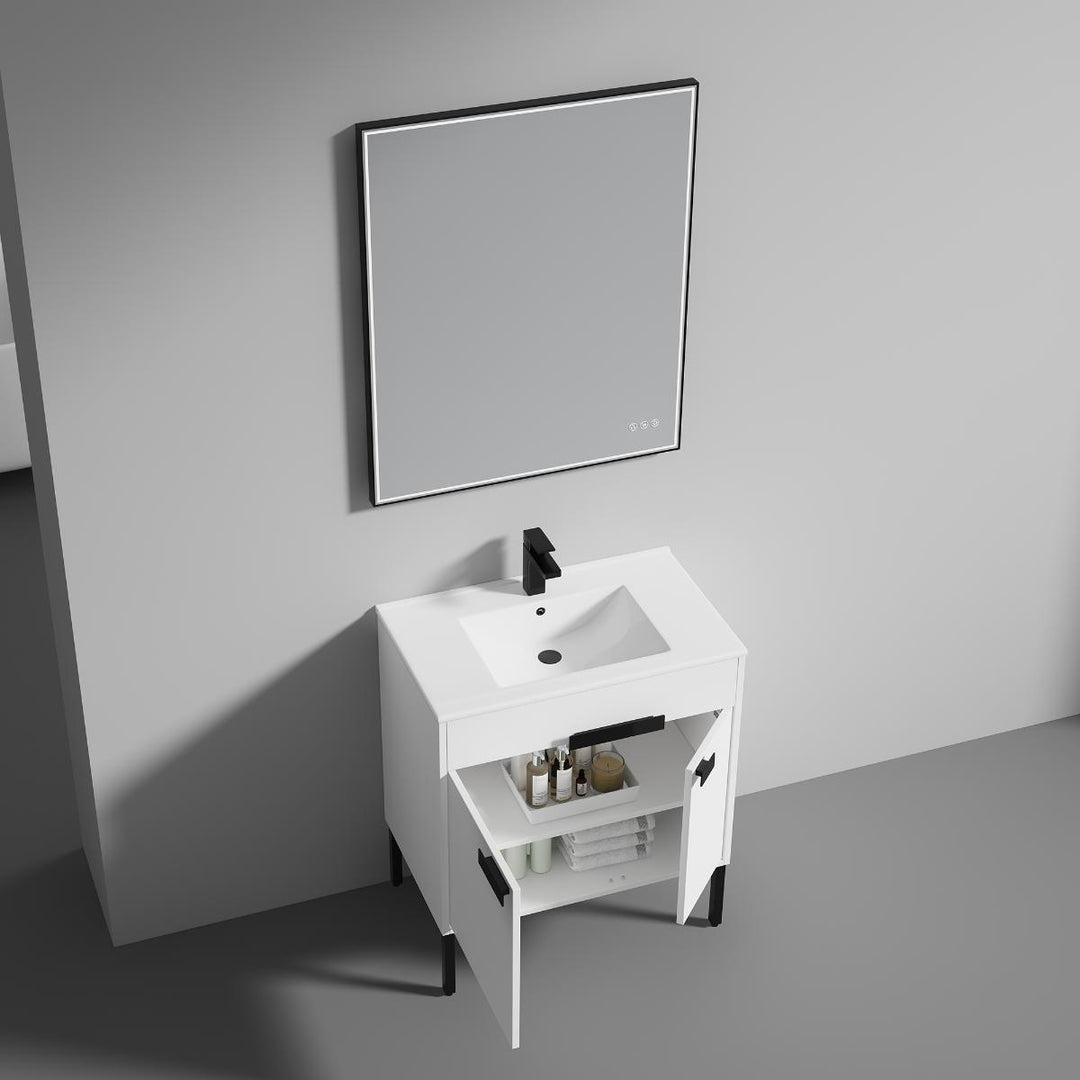 Bari Freestanding Single Sink Bathroom Vanity