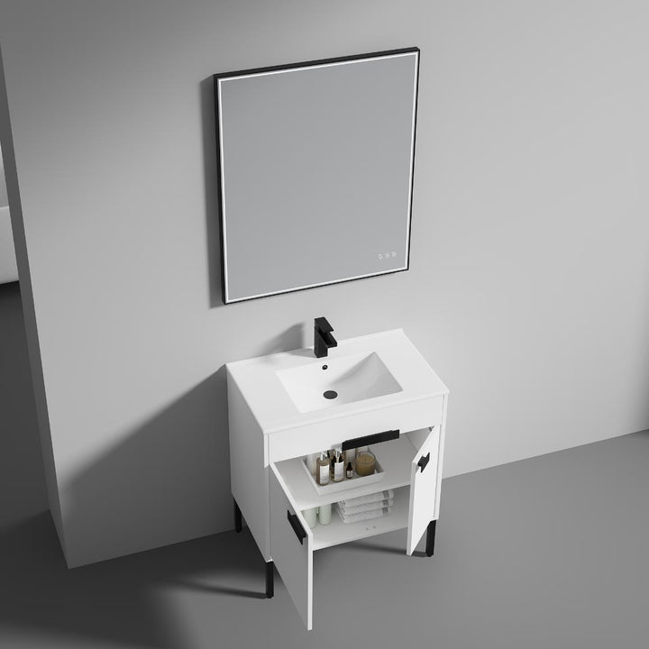 Bari Freestanding Single Sink Bathroom Vanity