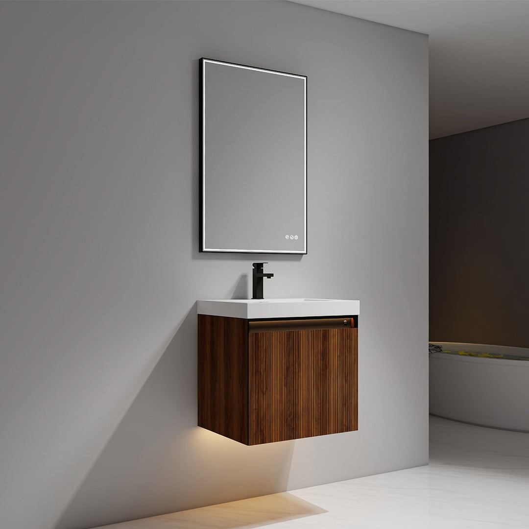 Lille Wall-Mounted Bathroom Vanity with LED Lights