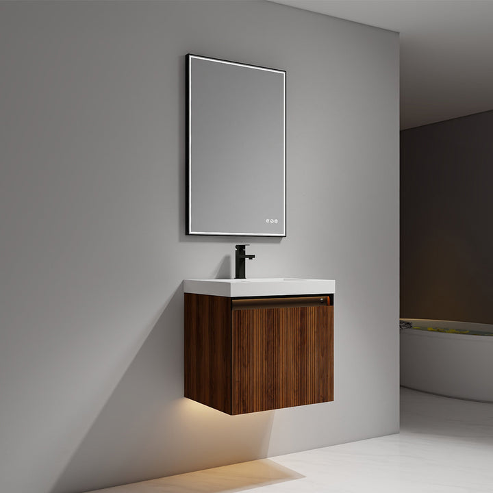 Lille Wall-Mounted Bathroom Vanity with LED Lights