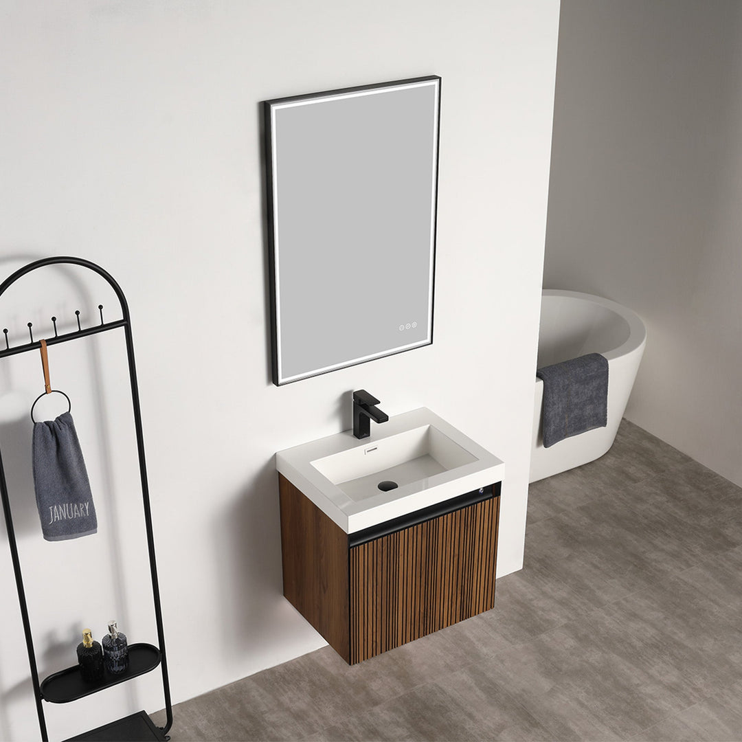 Lille Wall-Mounted Bathroom Vanity with LED Lights