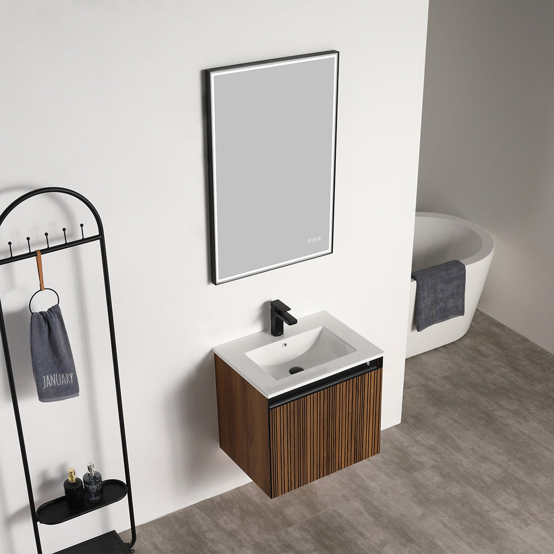 Lille Wall-Mounted Bathroom Vanity with LED Lights