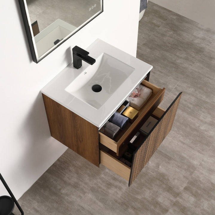 Lille Wall-Mounted Bathroom Vanity with LED Lights