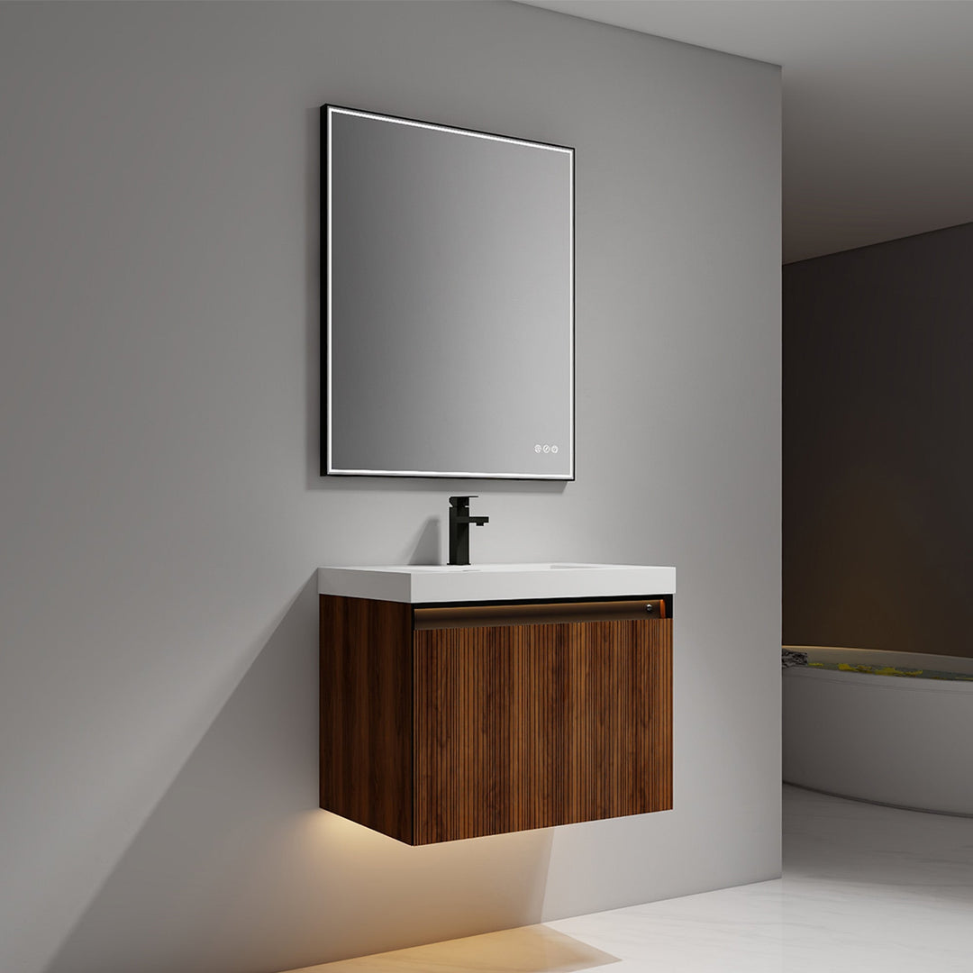 Lille Wall-Mounted Bathroom Vanity with LED Lights