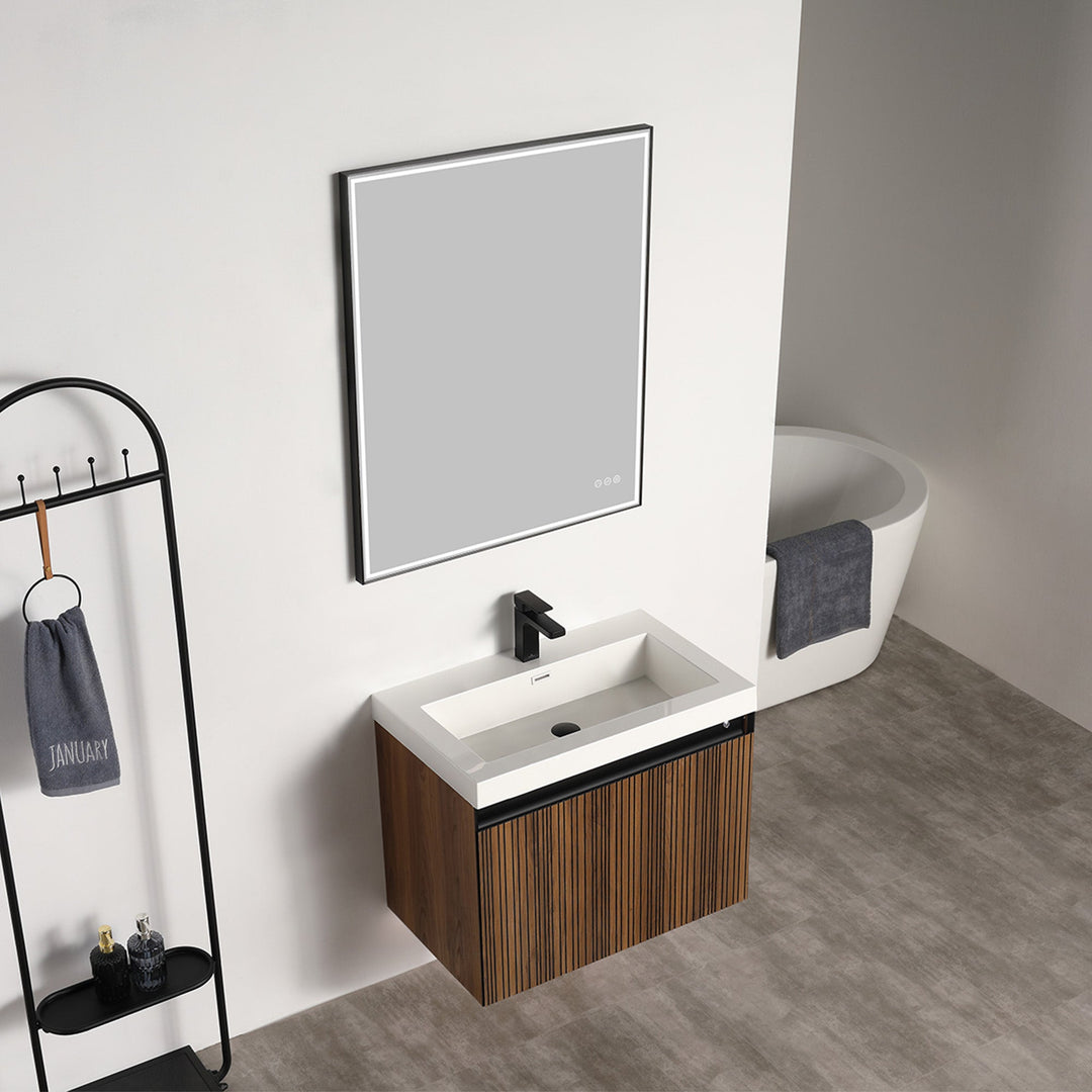 Lille Wall-Mounted Bathroom Vanity with LED Lights