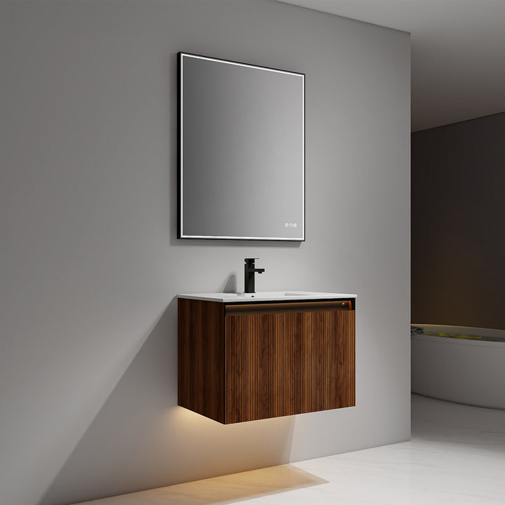 Lille Wall-Mounted Bathroom Vanity with LED Lights